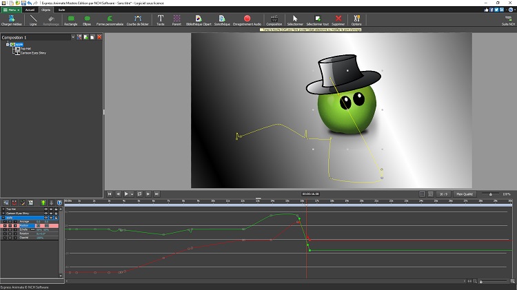 Utilisez l'éditeur de courbes pour contrôler vos animations avec précision