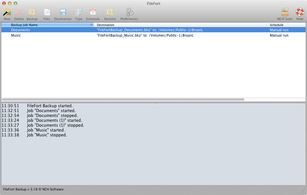 FileFort Backup Software Free for Mac