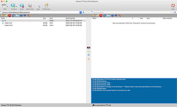 Classic FTP Plus for Mac Screenshot