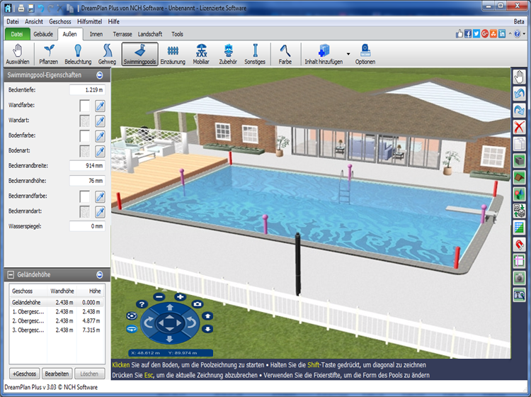 Einen Pool bauen