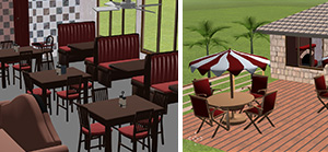 Restaurant patio layout sample