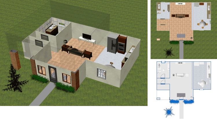 Cambie entre modos de vista de planos, 2D y 3D