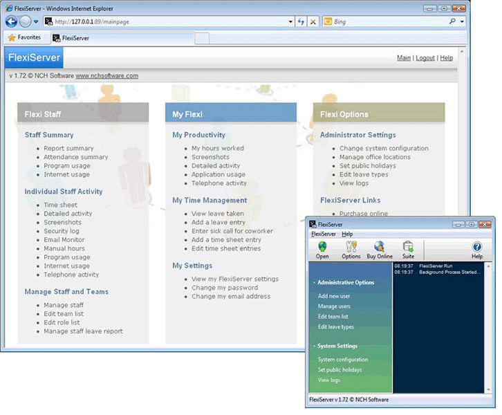 Flexi-Server Corporate Management 1.68 screenshot