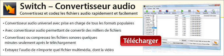 Cliquez ici pour plus d'informations sur le convertisseur de fichiers audio Switch
