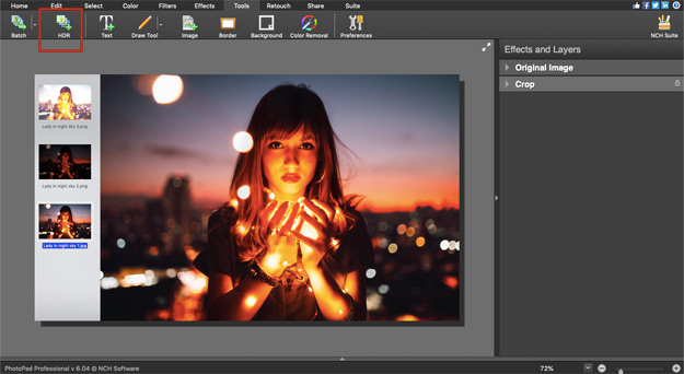 Use HDR to combine multiple exposures to perfect your photo.