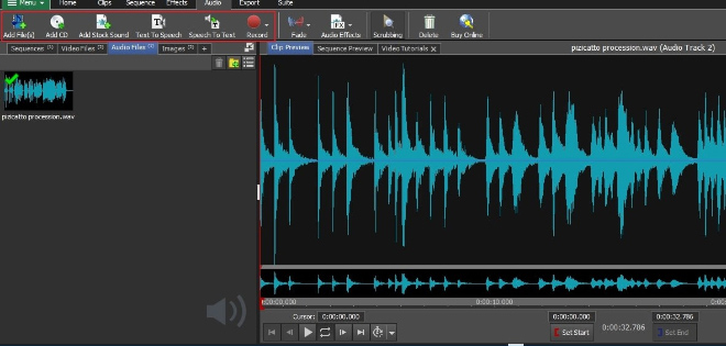 Add audio effects to video