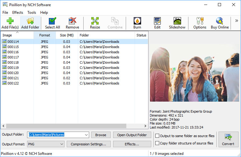 Pixillion Premium Edition Software is an easy to use image converter.