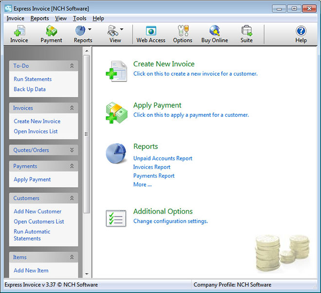 Express Invoice Free Edition 4.65 screenshot