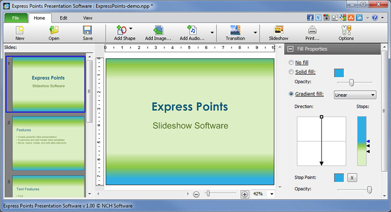 Express Points Presentation Software screen shot
