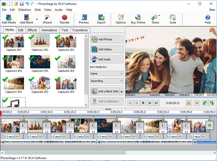 Click to view PhotoStage Free Photo Slideshow Software 2.13 screenshot