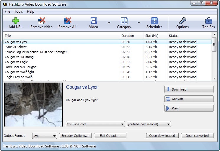 Screenshot for FlashLynx Free YouTube Video Downloader 1.20