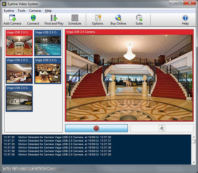 Click to view EyeLine Video Surveillance Software 1.15 screenshot