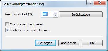 Videoclips beschleunigen oder verlangsamen