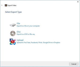 Export preset options make saving and sharing finished videos easy