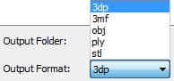 STL, 3DP, 3MF, OBJ, PLY 3D bestandsindeling converter