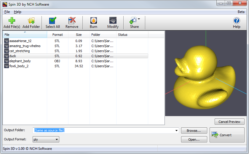 Spin 3D File Converter Plus Windows 11 download