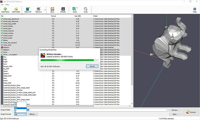 Spin 3D Converter Software Free screenshot