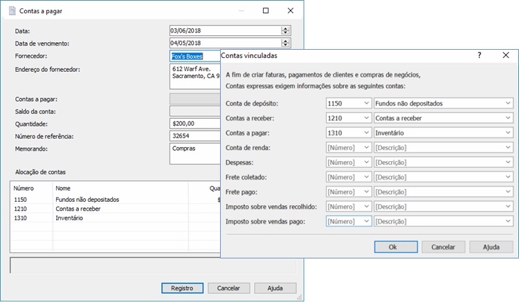 Express Accounts Contas De software de contabilidade captura de tela a pagar