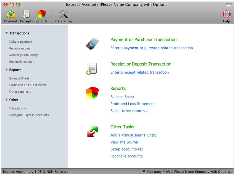 Business Accounting Software for Mac OS X