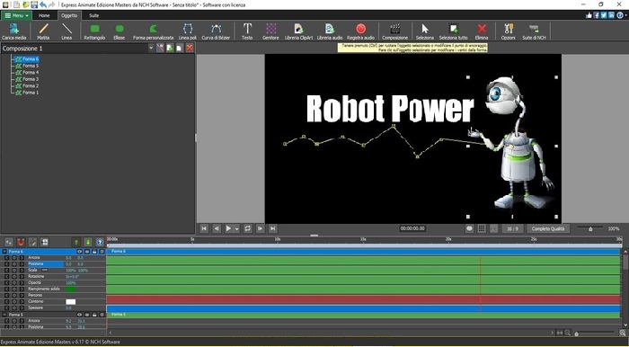 Schermate Express Animate animazione di caratteri