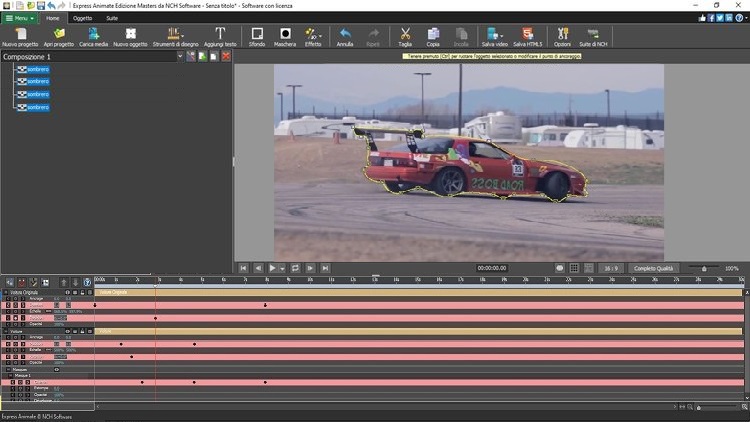 Express Animate schermate del mascheramento vettoriale e rotoscoping