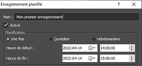 Étape 2: Configurer une session d'enregistrement