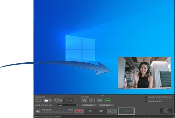 영상 오버레이를 사용해서 화면과 웹캠을 동시에 녹화