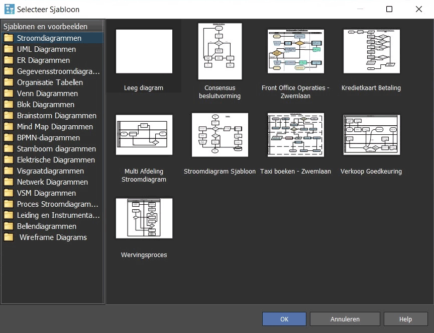 ClickCharts Stroomdiagramsoftware grafieksjablonen