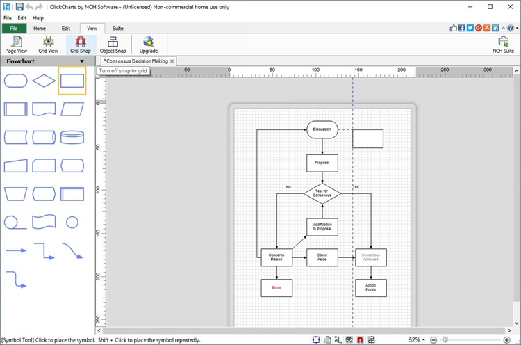 ClickCharts Диаграмма и Flowchart Программное обеспечение оснастки объектов скриншот