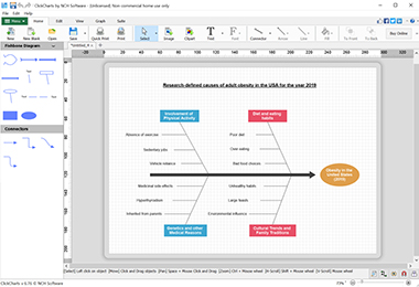 ClickCharts Fishbone Diagram template