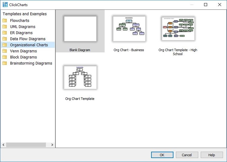 ClickCharts 다이어그램 & 플로차트 소프트웨어 차트 템플릿