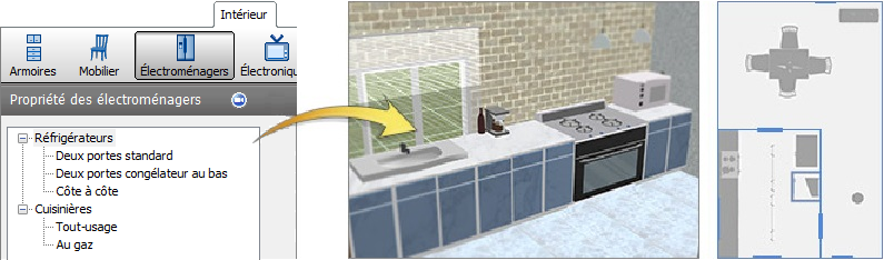 Visualisez votre projet de rénovation pour votre nouvelle cuisine.