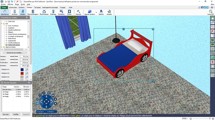 Capture d'écran de DreamPlan Logiciel d'aménagement