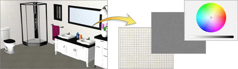 Choose any material or color you like for your bathroom.