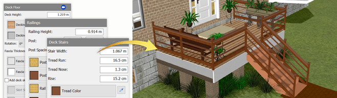Customize house decks fast and easy with DreamPlan.