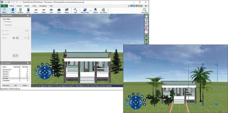 trace a floor plan in dreamplan