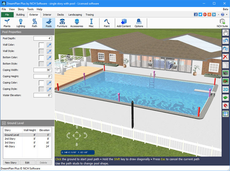 Construya una piscina