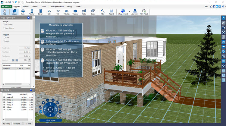 DreamPlan Hemdesign däckdesign Skärmdump