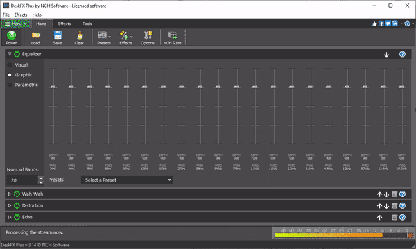 DeskFX equalizer screenshot