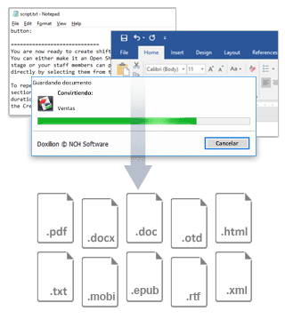 Ventana de conversión de Doxillion