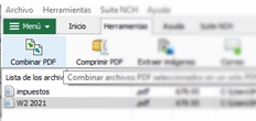 Selecciona Combinar PDF