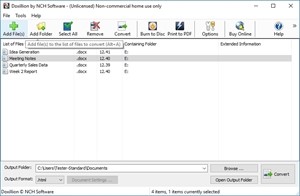 Captura de tela do Software do Conversor de Documentos Doxillion