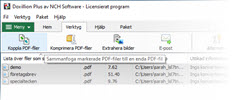Välj funktionen Sammanfoga PDF-filer