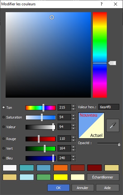 Créez des couleurs personalisées et sauvegardez les nuances