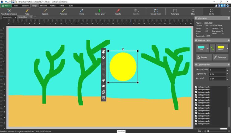 Schermate di DrawPad. Creazione di dipinti digitali con una varietà di strumenti di disegno a mano libera