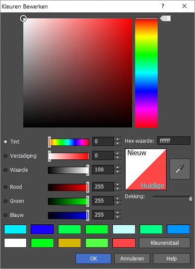 Maak aangepaste kleuren en kleuren opslaan DrawPad screenshot