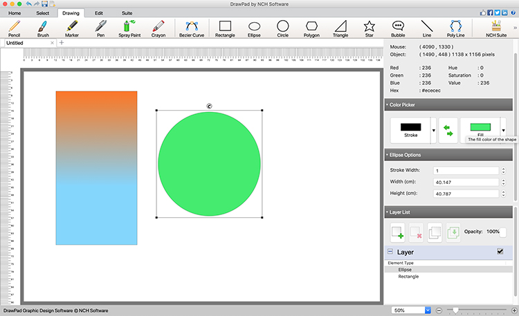 DrawPad Graphic Editor Free for Mac 7.36