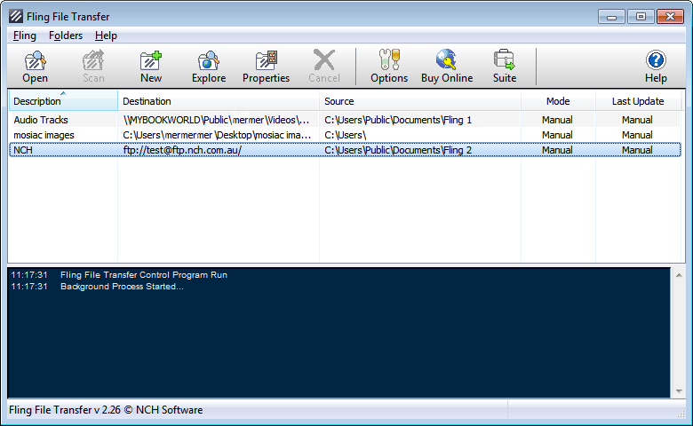 Fling FTP Uploader Software screenshot