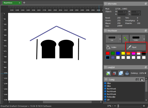Selecteer Kleuren met Pipettool