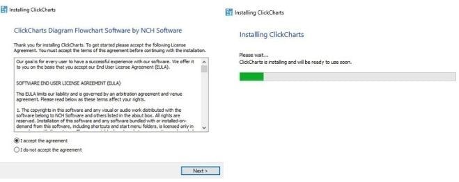 Abbildung des Herunterladens von ClickCharts Venn Diagram Maker